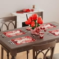 thumbnail image 4 of Love Hearts Valentine''s Day Placemats Set of 4 Table Mats for Party Home Kitchen Dining Table Decorations 12x18 Inch, 4 of 5