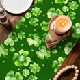thumbnail image 3 of St. Patrick's Day Table Runner 72 Inches, Spring Shamrock Leaves Polka Dots Dark Green Bed Runner Dresser Scarves Tabletop for Indoor Outdoor Parties/Ceremony/Banquet, 13" x 72", 3 of 8