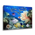 thumbnail image 2 of Underwater World Coral Reef Canvas Poster Bedroom Decor Sports Landscape Office Room Decor Gift,Frame-style,16x24inch(40x60cm), 2 of 8