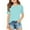 CF08-Light Blue, variant on Inglocry Girls Puff Short Sleeve Shirts Summer Ribbed Knit Crewneck T Shirt Tops Tee Blouse Cute Summer Tops For Teens Watermelon Red 11-12Y