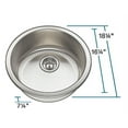 thumbnail image 3 of Bar Sink Circular - Stainless Steel, 3 of 3