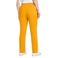 thumbnail image 4 of longantii Scrub Bottoms for Women Stretch Straight-Leg Cargo Pant Nursing Soft Uniform Scrub with Side Pockets Yellow L, 4 of 5