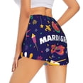 thumbnail image 3 of Sigee Happy Mardi Gras for Women's Athletic Shorts High Waisted Running Shorts Pocket Sporty Short Gym Elastic Workout ShortsSmall, 3 of 9