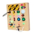 thumbnail image 2 of kusrkot Lights Switch Busy Board Montessori Toy Indoor Play Game Learning Skill Toy for, 2 of 9