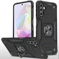 thumbnail image 2 of Designed for Samsung Galaxy A36 Armor Hybrid Magnetic Stand with Ring Holder Kickstand Shockproof Heavy-Duty Durable Rugged TPU Dual Layer Phone Case Cover - Black, 2 of 10