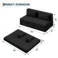 thumbnail image 3 of QinaQin Sofá cama seccional plegable sin ensamblaje, diseño moderno en forma L con 4 paneles abatibles, ideal para sala pequeña, departamento u oficina, 3 of 7
