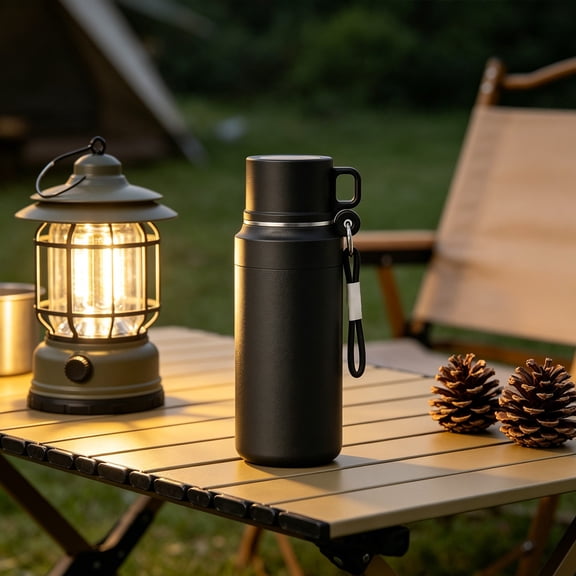 COM1950s Stainless Steel Insulated Coffee Mug, Portable Travel Coffee Cup Vacuum Insulated, Reusable Thermal Tumbler With Lid for Camping, Car and Office Use