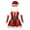 Red, variant on Girls Sequins Ballet Dance Figure Ice Skating Leotard Dress Christmas Santa Claus Costume Red 14