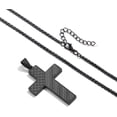 thumbnail image 6 of APSVO Black Cross Necklaces for Men Boys American Flag Pendant Chain Catholic Christian Religious Birthday First Communion Graduation Fathers Day Jewelry Gifts Teen Him Dad Son Adults Kids Age Ideas, 6 of 7