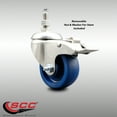 thumbnail image 2 of 3.5 Inch 316SS Solid Polyurethane Swivel ½ Inch Stem Caster Total Lock Brake SCC, 2 of 2
