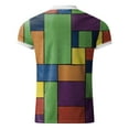 thumbnail image 6 of Mens Plaid Polo Shirt Short Sleeve Breathable T Shirt Zip Placket Casual Summer Top Blue L, 6 of 6