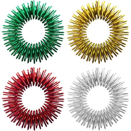 Massage Roller Massage Roller Kids Rings 15Pcs Spiky Sensory Massage Rings Silent Stress Reducer and Massager Finger Acupressure Ring for Kids Adults Kids Suit Kids Rings Kids Rings