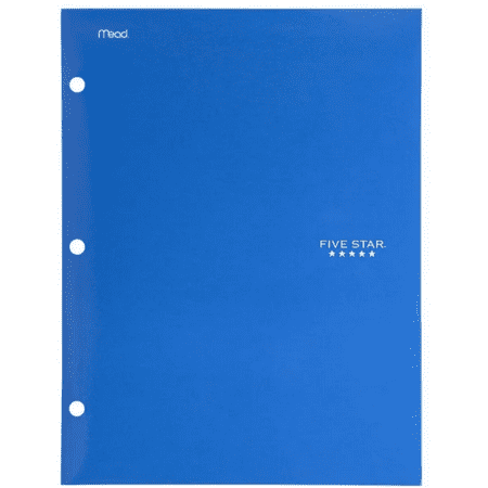 Mead Five Star 2 Pocket Portfolio Style Folders - Pack of 4 (Cool)