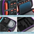 thumbnail image 3 of Switch OLED Carrying Case for Nintendo Switch/OLED Model, Portable Switch Travel Carry Case Fit for Joy-Con and Adapter, Hard Shell Protective Switch Pouch Case with 20 Games, Purple, 3 of 7