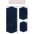 thumbnail image 2 of Home Weavers Waterford Collection 100% Cotton Non-Slip Bathroom Rug Set Machine Washable Bathroom Rug-17"x24", Bath Rug- 21"x34", Runner- 22"x60", Navy Color 3 Piece Bath rug set, 2 of 8