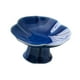 thumbnail image 2 of Plato de cerámica para frutas con base, elegante, decorativo, multiusos, para servir pasteles. Azul, 2 of 9