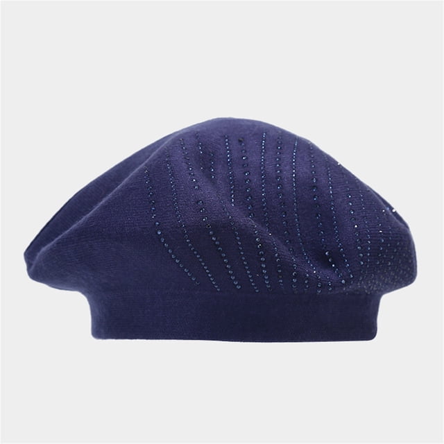 Women's Solid Color Vintage Knit Beret Fall/Winter Hot Drill Warm Wool Beret