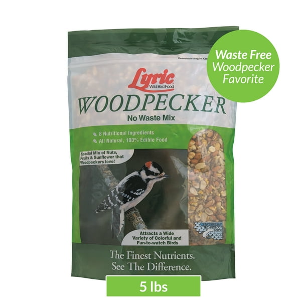 Lyric Woodpecker Wild Bird Seed No Waste Bird Seed with Nuts, Fruit