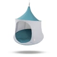 thumbnail image 1 of TreePod Cabana 5-Foot Hanging Mesh Modern Daybed with Shaded Canopy, Slate Blue, 1 of 1