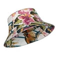 thumbnail image 2 of Kll Bird And Floral Bucket Hat For Women Men Packable Travel Beach Sun Hat Outdoor Rave Accessories Reflective Fisherman Cap, 2 of 9