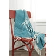 thumbnail image 2 of Rizzy Home Abstract 50"x60" Poly Pet Throw in Multi-Color in Teal Blue, 2 of 2