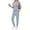 Blue, variant on MOYIKO 2 Piece Sets for Women Summer Outfits Fashion Lounge Sets Crew Neck Tops Long Pants Tracksuit Vacation Travel Outfits