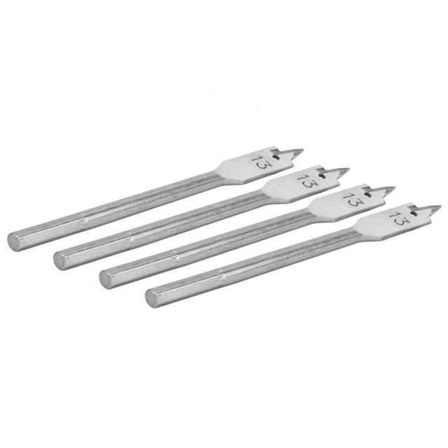 Brocas planas de paleta, 4 piezas Brocas de pala para carpintería Brocas de pala de acero con alto contenido de carbono Brocas planas de paleta Confiabilidad excepcional