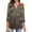 Brown, variant on LEAVINGSUO Womens Tops Long Sleeve Fashion Woman V Neck Three Quarter 3/4Sleeve T Shirt Printing Blouse Tops Sweatshirt