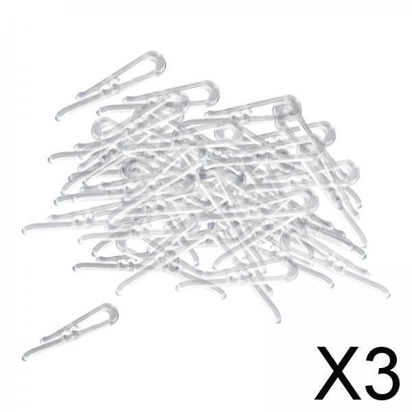 2x200x Clip de Transparente, Clip para Camisa, Pinzas para La Ropa en Forma de U, Clip de Embalaje de Fijación para Camisa de 38/40 Mm, para , 3 3 piezas