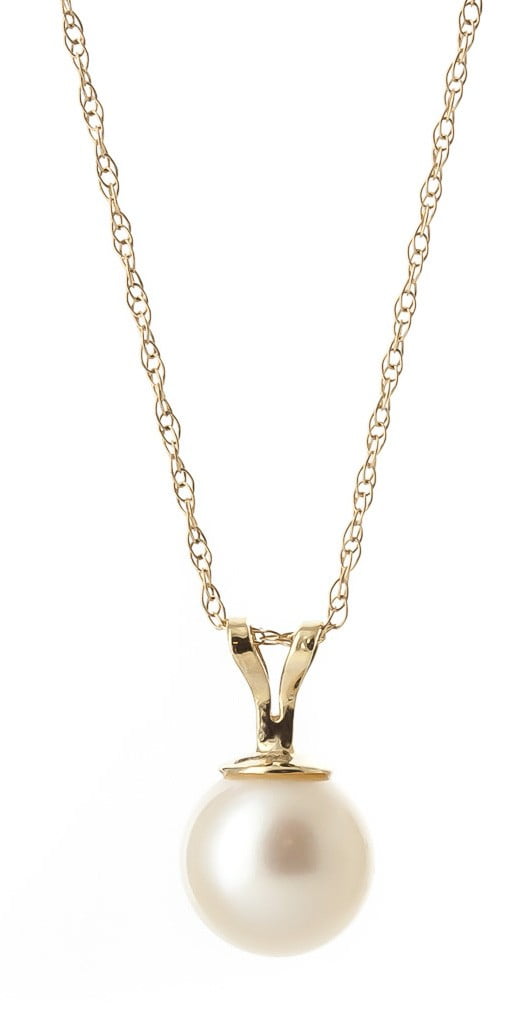 Galaxy Gold 14K Yellow Gold Pearl Pendant Necklace - June Birthstone - Balance & Intuition - 16" to 24" - Fine Jewelry for Women