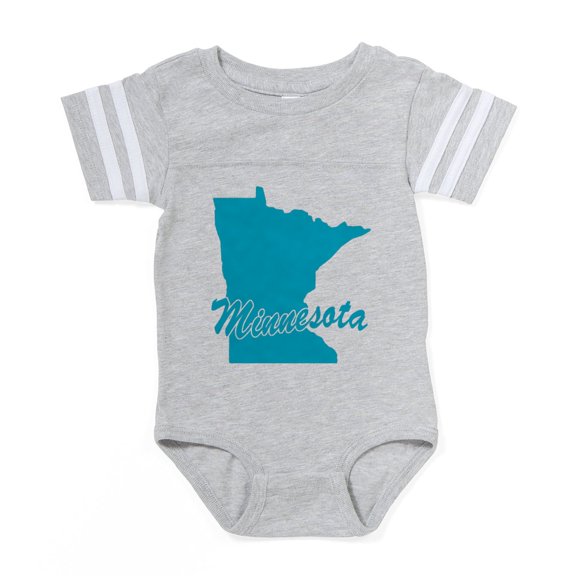 CafePress - 3 Minnesota - Cute Infant Baby Football Bodysuit