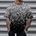 thumbnail image 3 of kpoplk Men's Loose Casual Crew Collar Top Fashion Short Sleeve T Shirt Summer Shirt(Black,L), 3 of 4