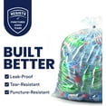 thumbnail image 2 of Contractor Trash Bags 55-60 Gallon - 3.0 Mil, Clear Heavy Duty Garbage Bag 38" X 58" (25 Count), 2 of 8