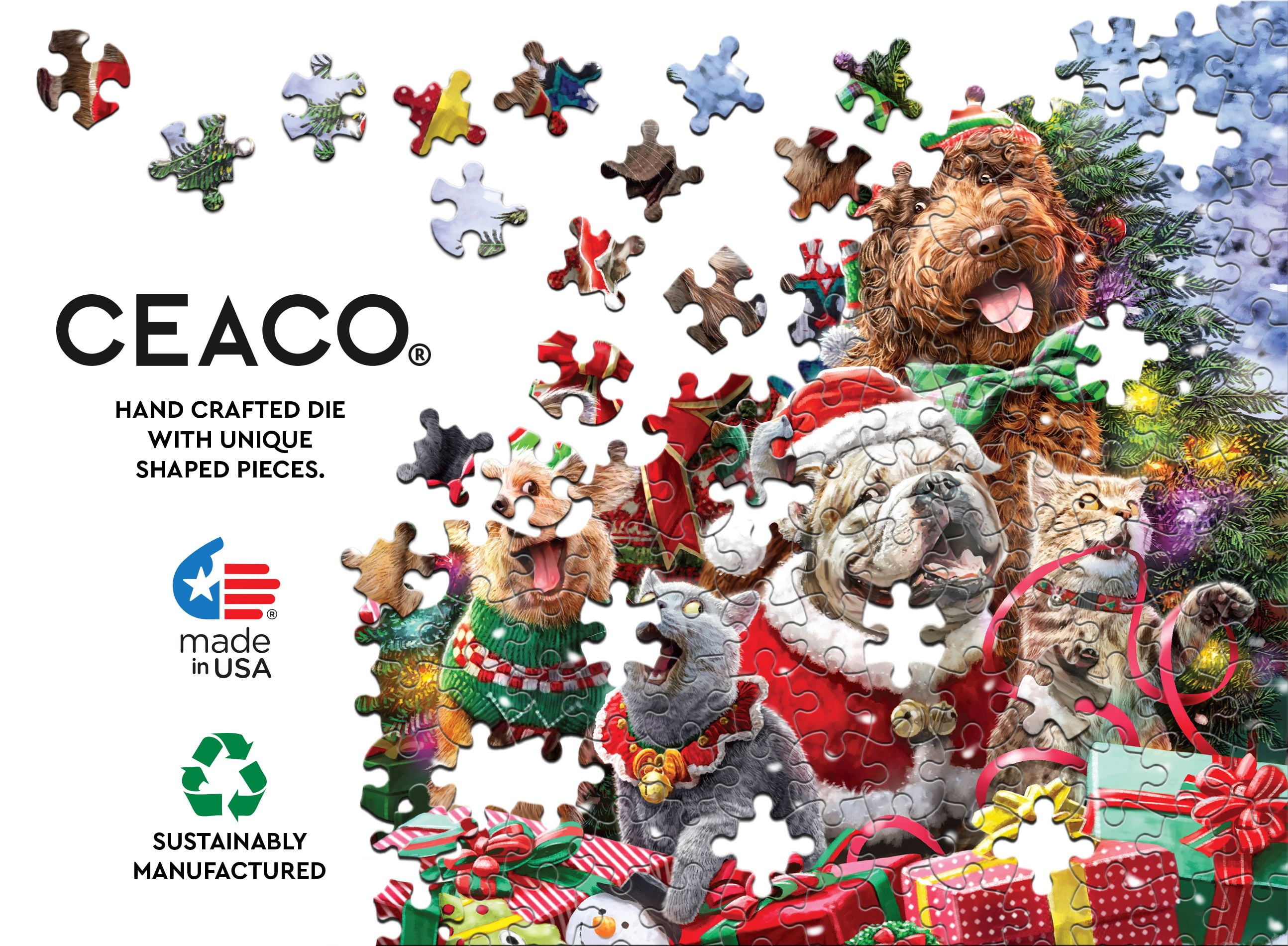 Ceaco Caroling Critters (Larry Jones) 500 Piece Interlocking Jigsaw Puzzle