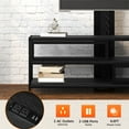 thumbnail image 4 of Royalcraft TV Stand with Mount and Power Outlet, 51" Swivel TV Stand Mount for 32/45/55/60/65/70 Inch TVs, LED Entertainment Center with Storage Shelves for Living Room, Bedroom, Office, Black, 4 of 8