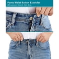 thumbnail image 3 of 12 PCS Pants Waist Button Extender Jeans Button Extender Soft Plastic Fashion Casual Extended Button Button, 3 of 9