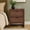 Walnut, variant on Teamson Home Hatteras Modern 2-Drawer Nightstand with Natural Rattan and Solid Wood Frame