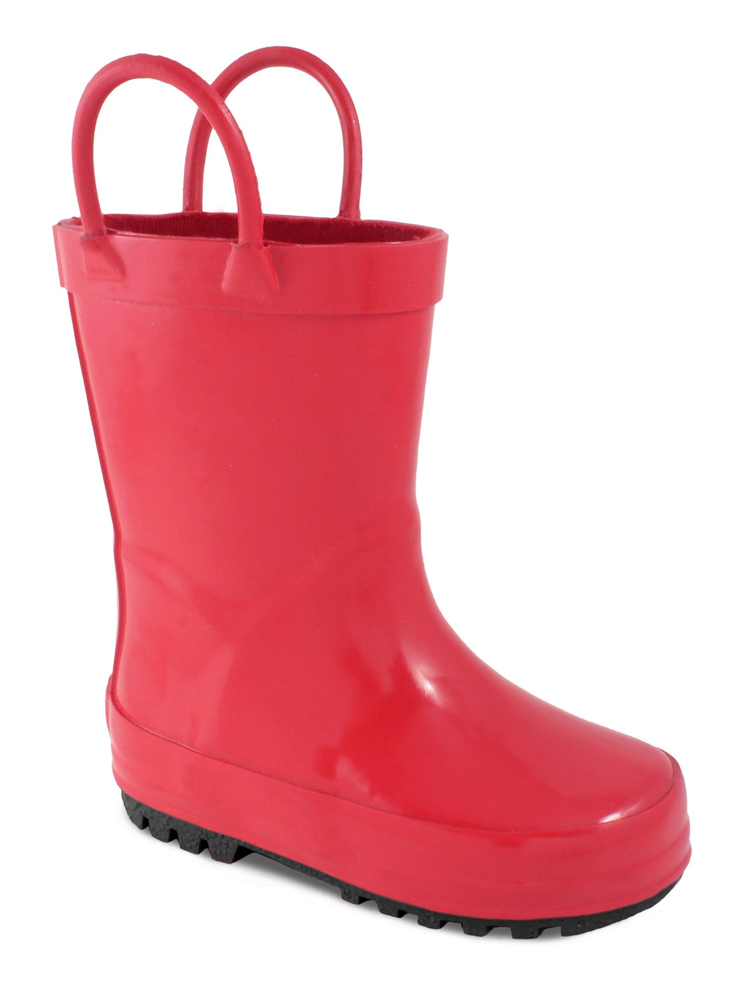Baby Deer Little Girls Red Rubber First Steps Rain Boots - Walmart.com ...