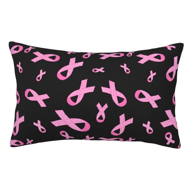 Balery Breast Cancer Awareness Funda de Cojín Estampada, Regalos para Mujeres, Regalos de Amor para Ella, Regalos para Novia o Esposa, Funda de Almohada-14"x20"