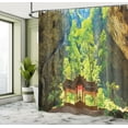 thumbnail image 5 of Ambesonne Nature Shower Curtain, Latent Pavillion Cliff, 69"Wx70"L, Multicolor, 5 of 5