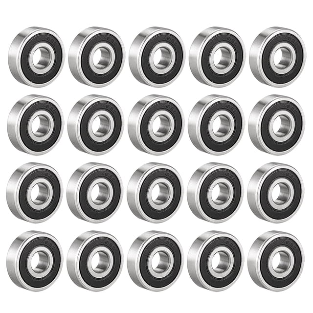 Unique Bargains Roulement à Billes à Gorge Profonde 629-2RS à Double Étanchéité, Roulements en Acier au Carbone 9 x 26 x 8 mm, 20 Pcs
