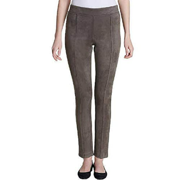 Andrew Marc Women's Super Soft Stretch Faux Suede Pull On Pants (Taupe,  X-Large) - Walmart.com