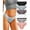 Assorted-6pack Light color, variant on FINETOO Women Cotton Underwear Cheeky Panties Low Rise Bikini Hipster Breathable Stretch XS-XXL Pack of 6Pack