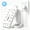 White, variant on RONY 5ft Surge Protector Power Strip with 13 AC Outlets and 6 USB Ports for Dorm Office Home Travel, Overload Protection, Black