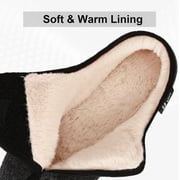 LongBay Women's Diabetic Adjustable Slippers Comfy Cozy Furry Memory Foam House Shoes for Arthritis Edema.