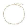 thumbnail image 1 of Precious Stars 14K Goldplated Sterling Silver Rainbow Moonstone Anklet- 9.5 Inches Long With 1 Inch Extension, 1 of 3