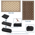 thumbnail image 5 of HIWEAVER 9' x 18' Brown Outdoor Rug PP Plastic Straw Woven Waterproof Patio Rug with Border Portable Outside Carpet for Balcony Deck Picnic Garden Decor, 5 of 7