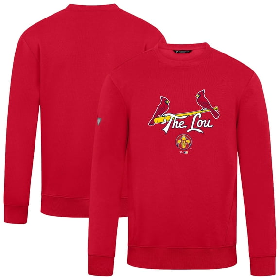 Men's Levelwear  Red St. Louis Cardinals City Connect Zane Back Splash Sweatshirt