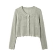 thumbnail image 5 of PBFRDSJ Long Sleeve Cardigan for Women Knit Crochet Button Down Sun Protection Cover Up Trendy Summer Sweaters for Casual Vacation, 5 of 6
