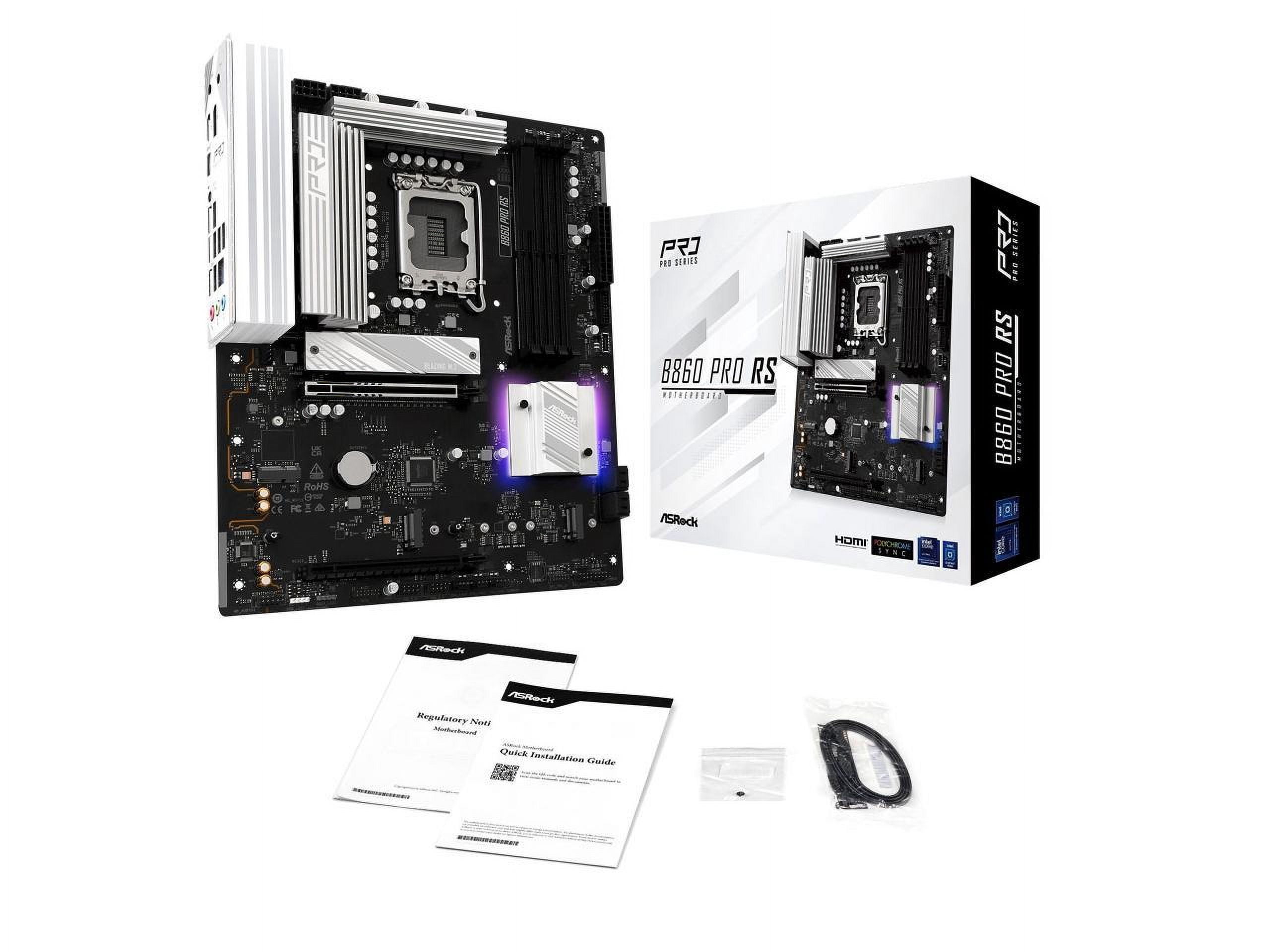 ASRock B860 Pro RS LGA 1851 Intel B860 SATA 6Gb/s DDR5 Intel Core Ultra ATX Motherboard